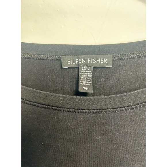 Eileen Fisher Womens Stretch Tie Front Sleeveless Shift Sheath Dress Black Small - Picture 3 of 4